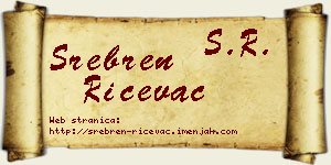 Srebren Ričevac vizit kartica